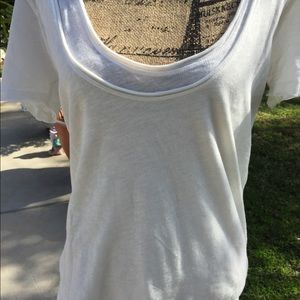 Free people cream T-shirt